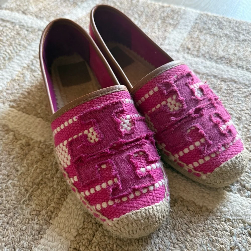 Tory Burch Sz 6 Pink Espadrilles - Picture 1 of 7